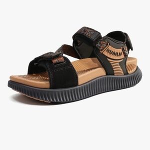 KuaiLu Womens Orthopedic Walking Sandals Size 8.5 New Black And Khaki